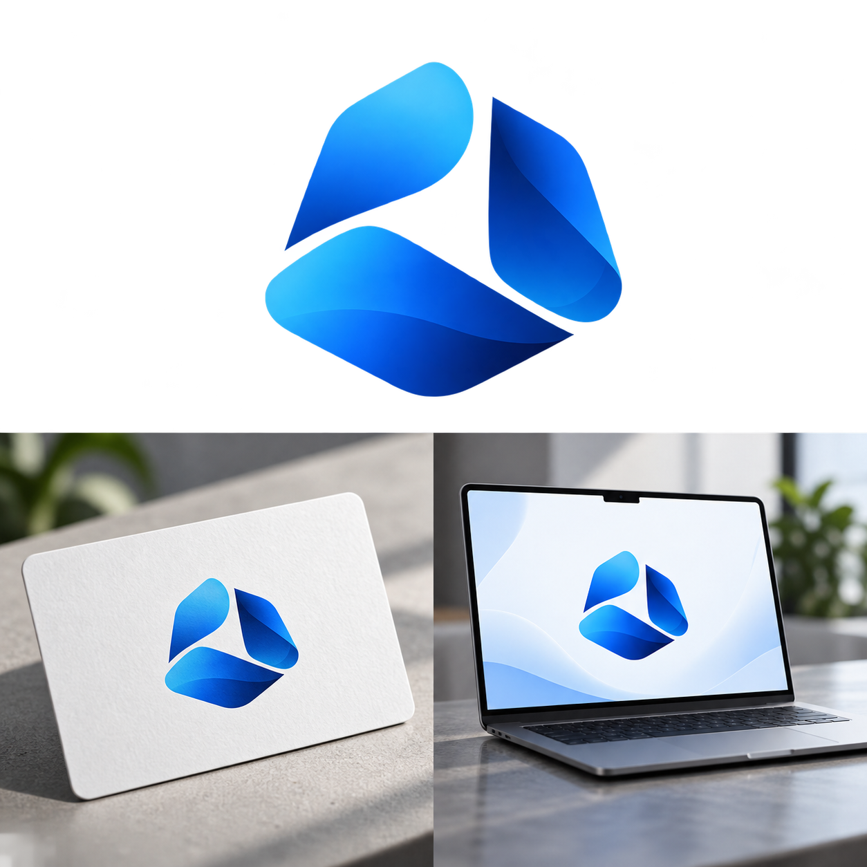 Teknoloji markası logo uygulaması